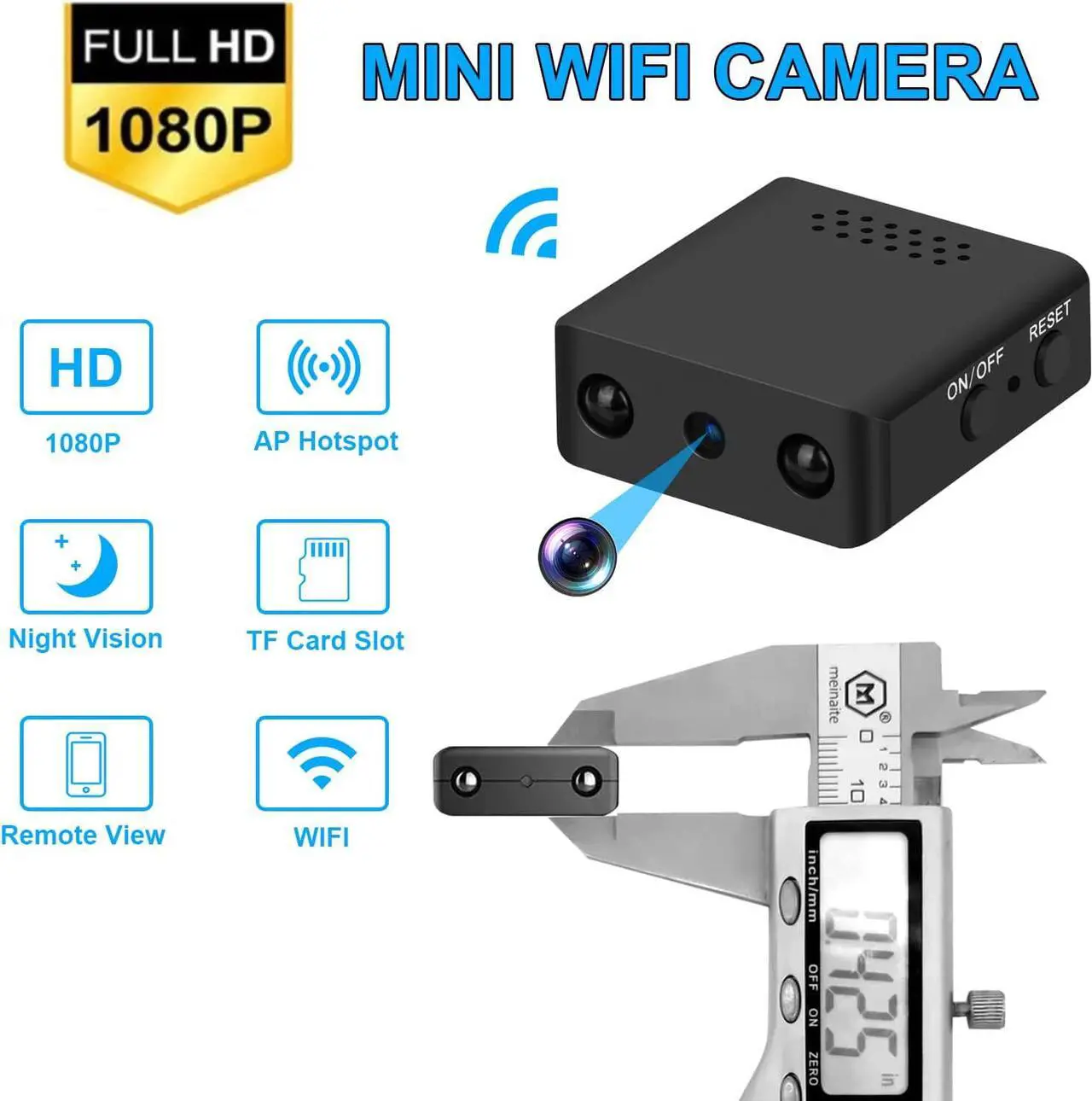 Alt view image 2 of 7 - Mini WiFi Wireless Camera Hidden Camera - Security Cameras Small 1080p HD Nanny Cam with Night Vision, Motion Detection,Remote Viewing for Security with iOS,Android Phone APP
