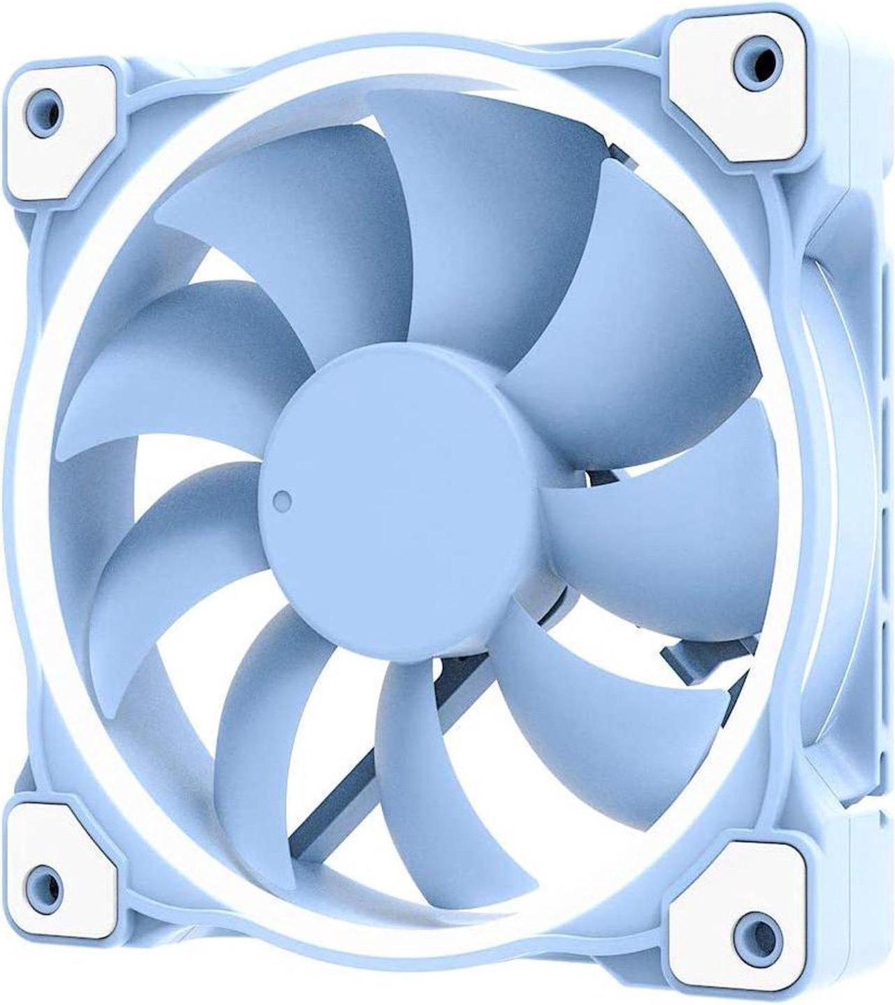 ZF-12025 Pastel 120mm Case Fan White LED PWM Fan for PC Case/CPU Cooler