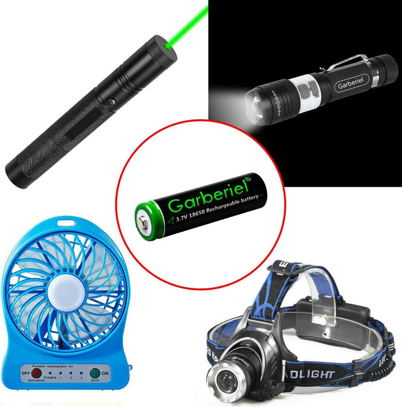 Alt view image 7 of 7 - 10 Pack Garberiel 18650 Battery 3.7V 3000mAh Rechargeable Batteries For Flashlight Headlamp etc.