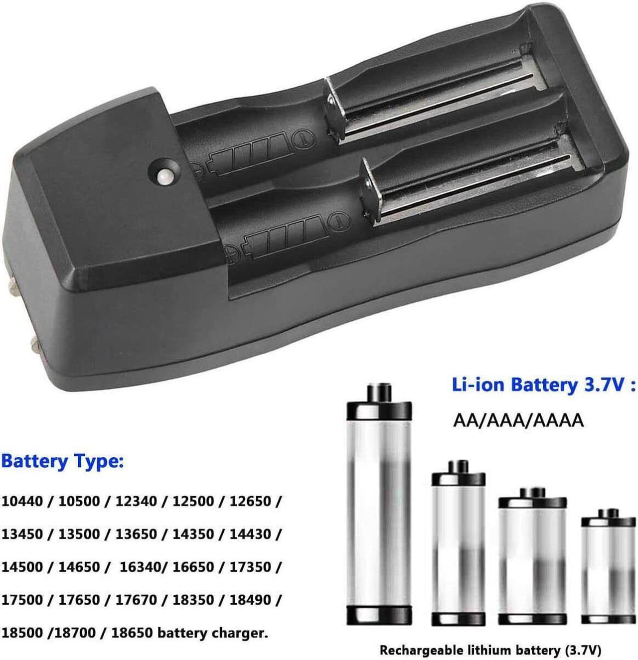 Alt view image 5 of 7 - 8PCS Wholefire Blue 5000mAh 18650 Battery Li-ion 3.7V Rechargeable Batteries for Flashlight Laser Camera Headlight + 2PCS Dual Charger