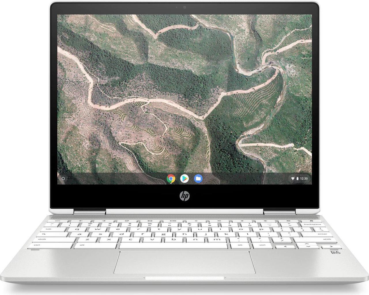 Alt view image 11 of 16 - HP Chromebook x360 12b-ca0010nr 12" HD+ Touchscreen 2-In-1 Notebook Computer, Intel Celeron N4000 1.1GHz, 4GB RAM, 32GB eMMC, Chrome OS, Ceramic White