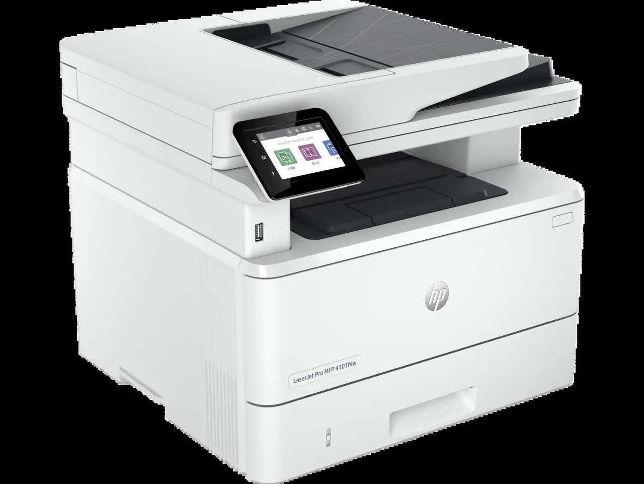 Alt view image 4 of 11 - HP LaserJet Pro 4101fdw Wireless Laser Multifunction Printer Monochrome 2Z619F