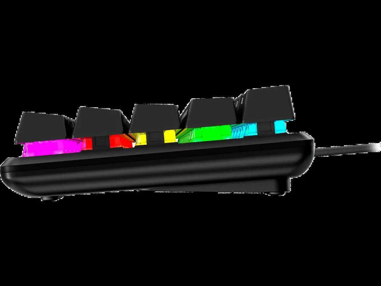 Alt view image 4 of 16 - HyperX Alloy Origins 60 RGB Mechanical Gaming Keyboard - Red Switches