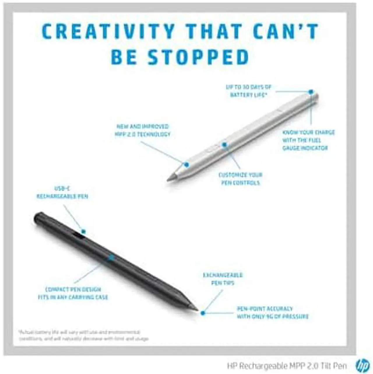 Alt view image 10 of 11 - HP Rechargeable MPP 2.0 Tilt Pen
