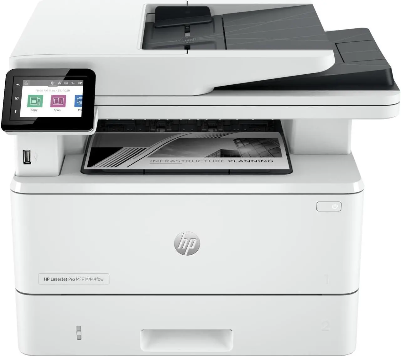 Alt view image 2 of 11 - HP LaserJet Pro 4101fdw Wireless Laser Multifunction Printer Monochrome 2Z619F