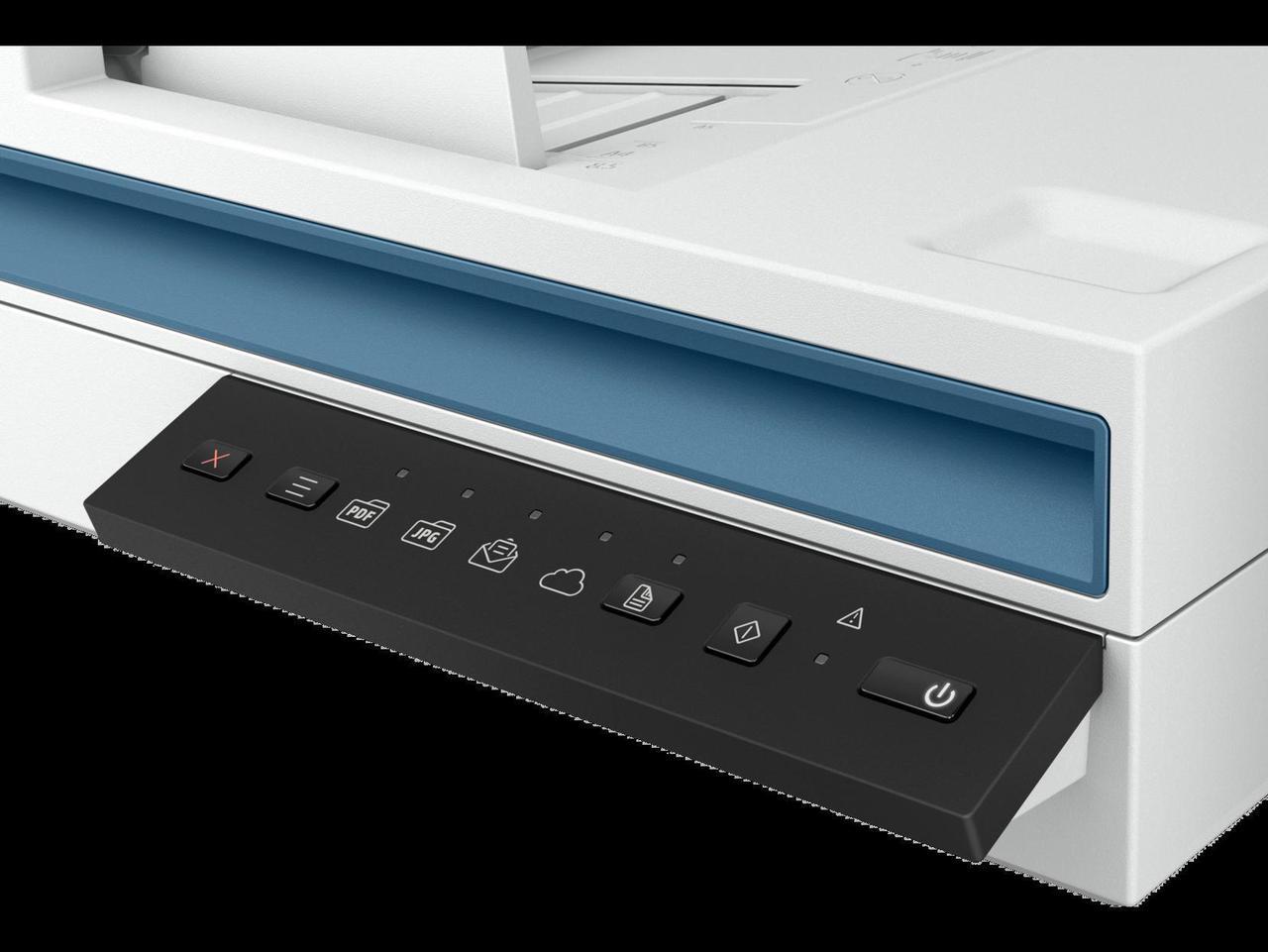 Alt view image 3 of 8 - HP 20G05A#BGJ 24-bit (external), 48-bit (internal) CIS Up to 600 x 600 dpi (color and mono, ADF); Up to 1200 x 1200 dpi (color and mono, flatbed) ScanJet Pro 2600 f1 Scanner
