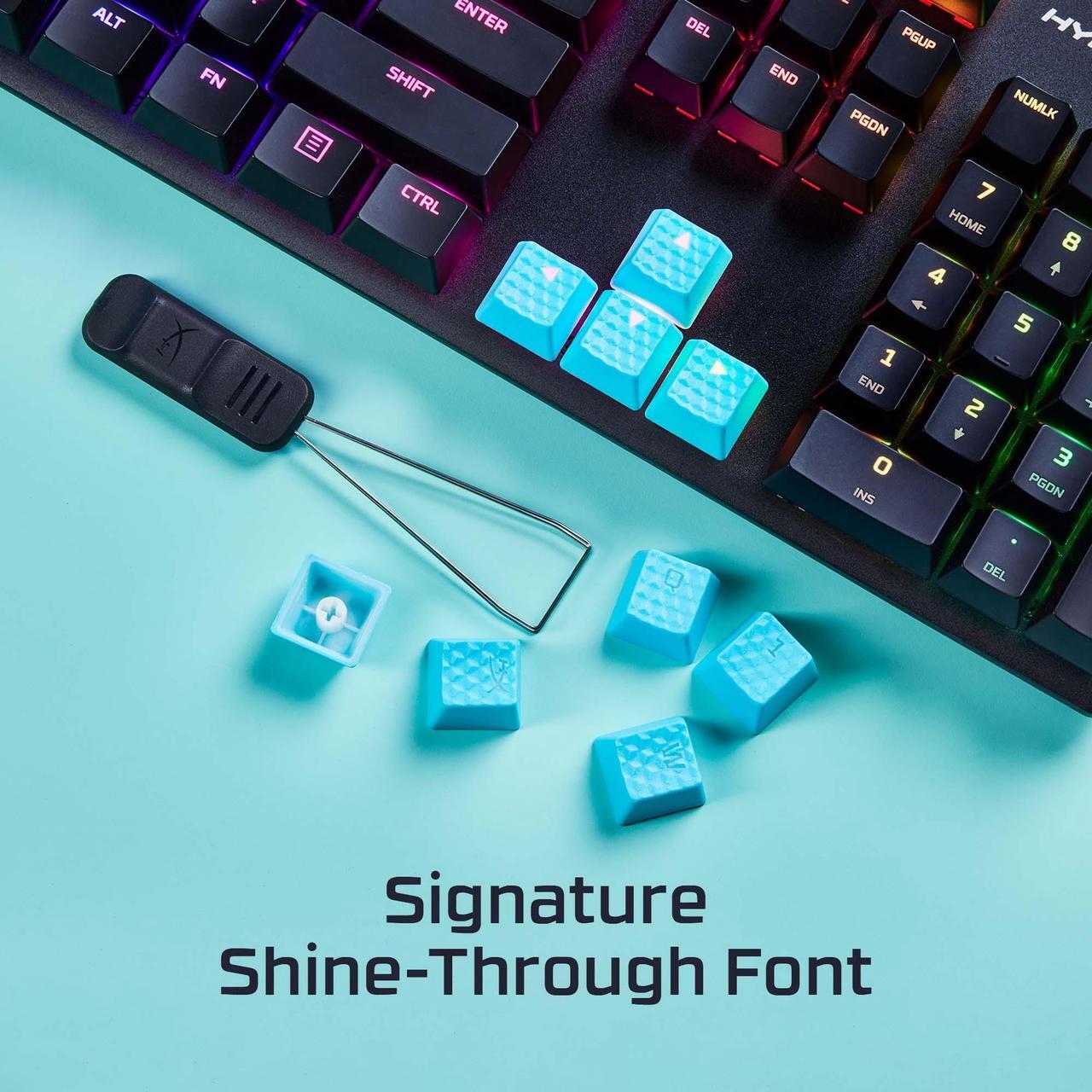 Alt view image 7 of 7 - HyperX Rubber Keycaps - Gaming Accessory Kit - Blue (US Layout)