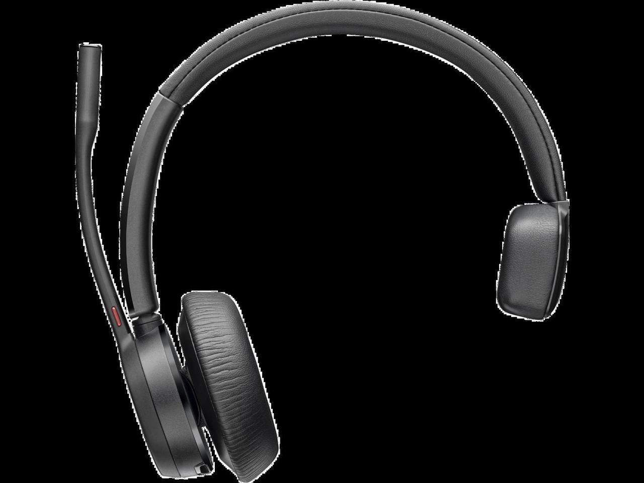 Alt view image 7 of 13 - Poly Voyager 4300 UC 4310-M Headset (Plantronics)- Mono - USB Type C - Wired/Wireless - Bluetooth - 164 ft - 20 Hz - 20 kHz - Over-the-head - Monaural - Ear-cup - 4.92 ft Cable - Noise Cancelling