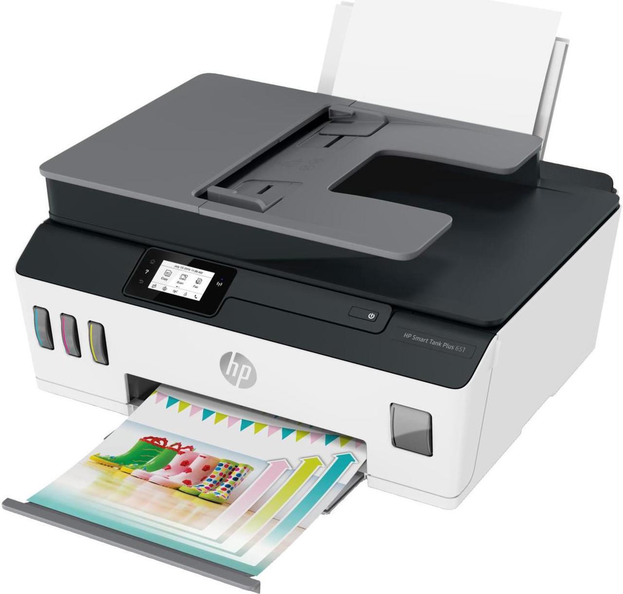 Alt view image 2 of 14 - HP Smart Tank Plus 651 Wireless All-in-One InkJet Printer, Color Mobile Print,