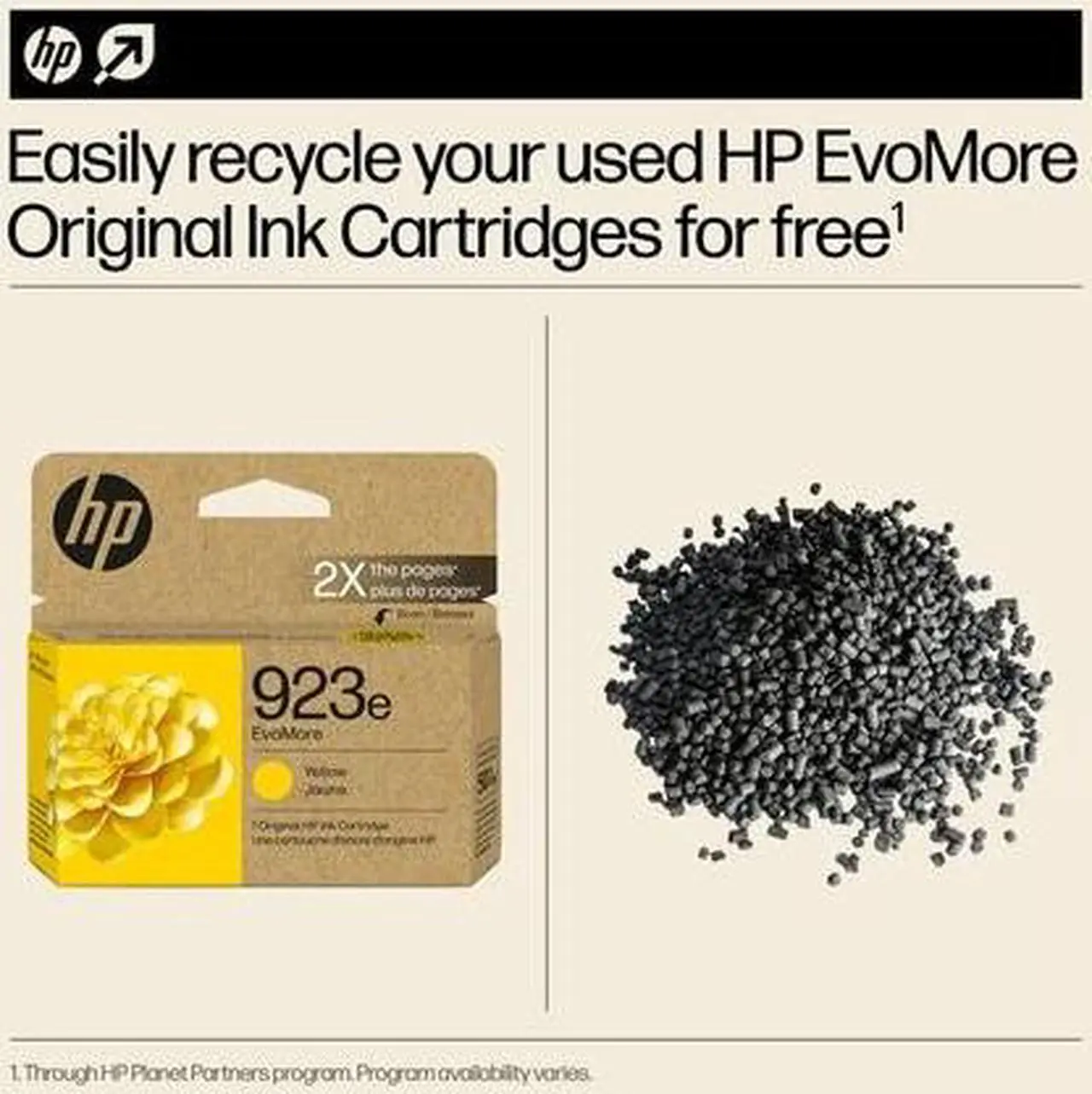 Alt view image 7 of 7 - HP EvoMore 923e Original High Yield Inkjet Ink Cartridge Yellow 1 Pack 4K0T6LN