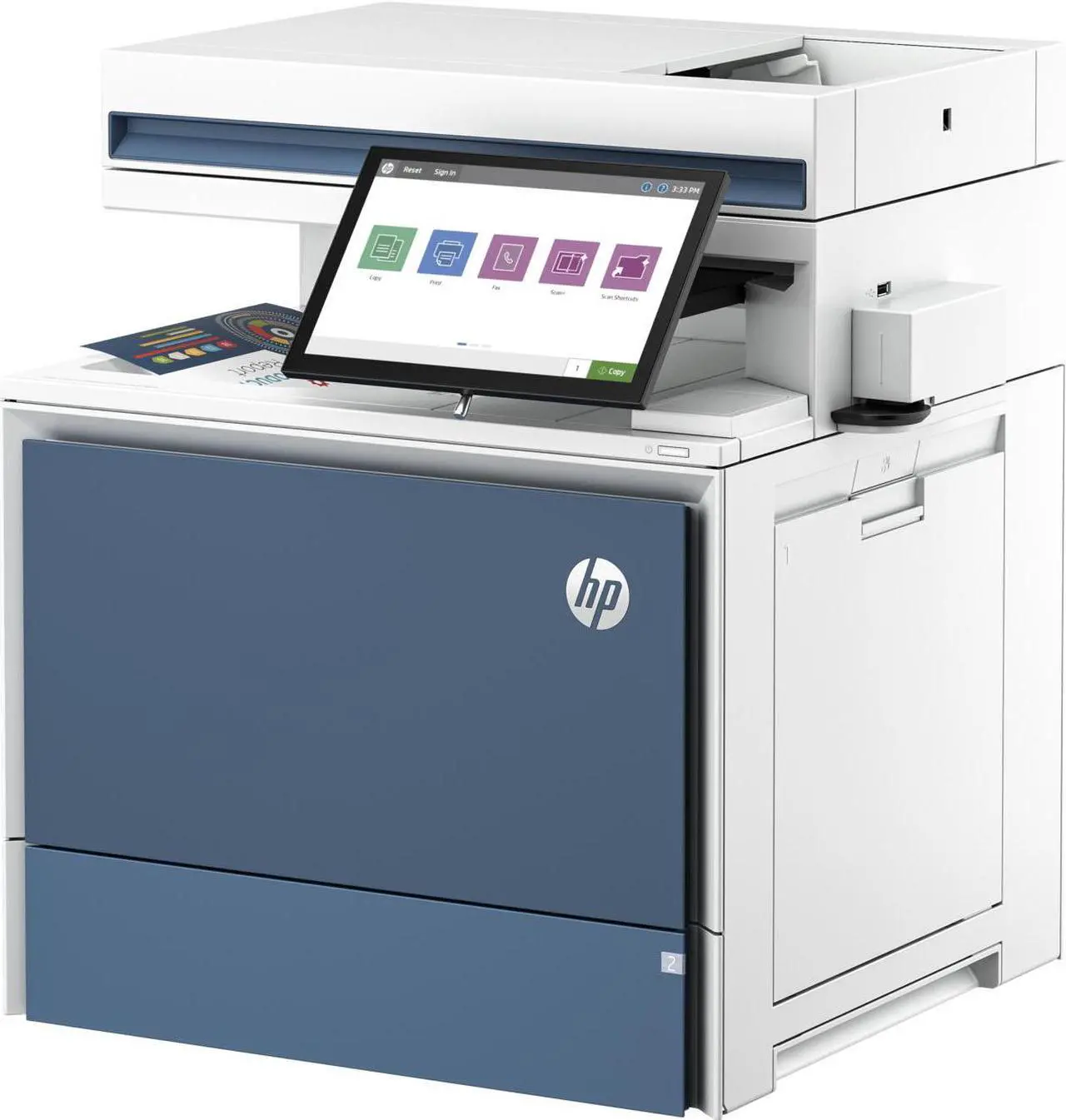 Alt view image 3 of 10 - HP Color LaserJet Enterprise Flow MFP 5800zf Laser Printer, Color Mobile Print,