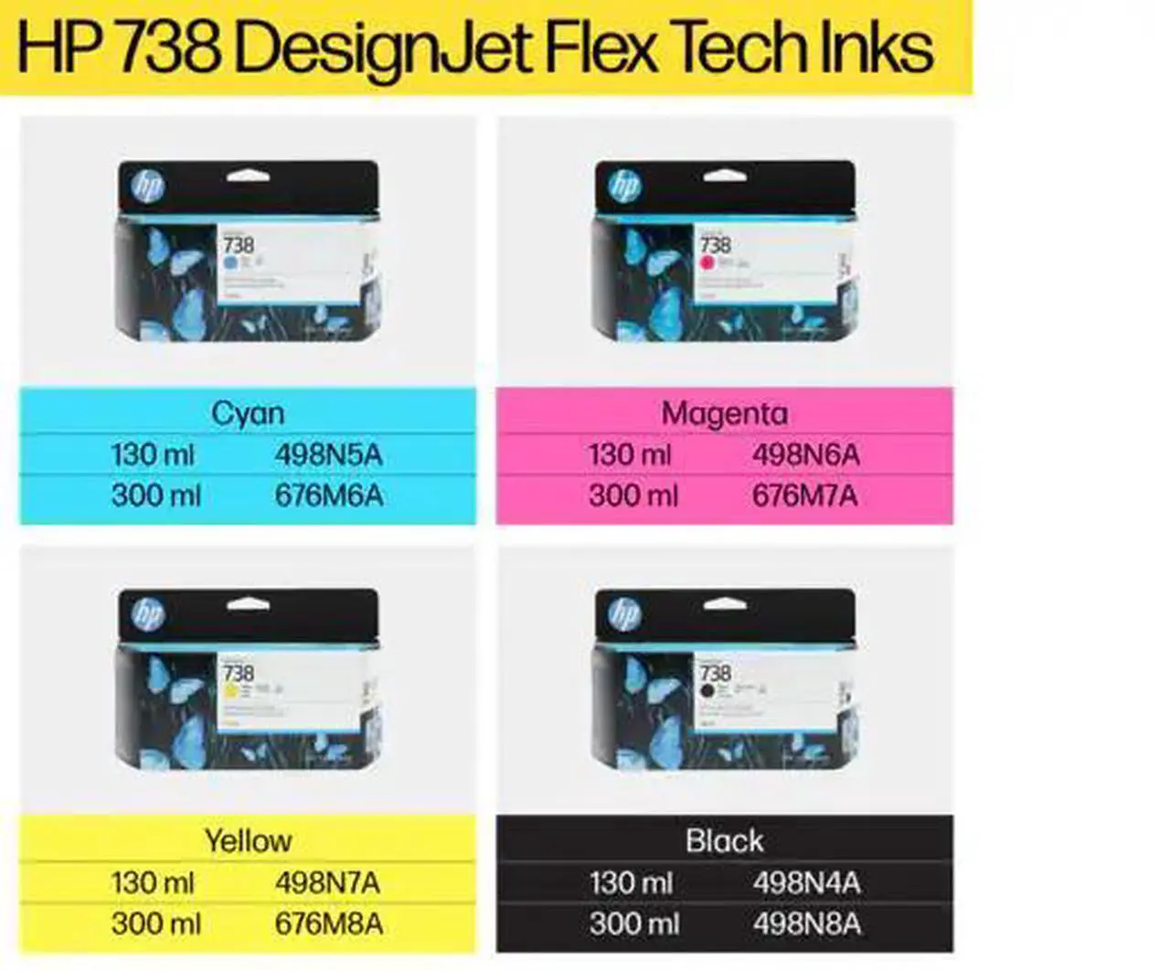 Alt view image 3 of 8 - HP 738 130-ML CYAN DESIGNJET INK CAR