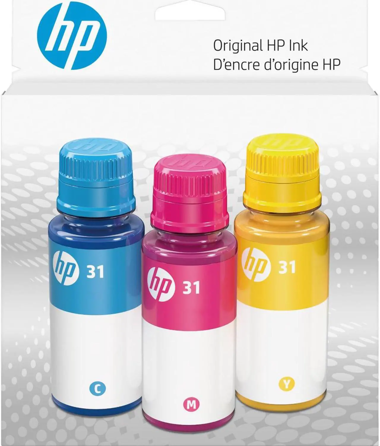 Alt view image 9 of 9 - HP 31 Cyan/Magenta/Yellow Standard Yield Ink Tank Refill (9C228AN)