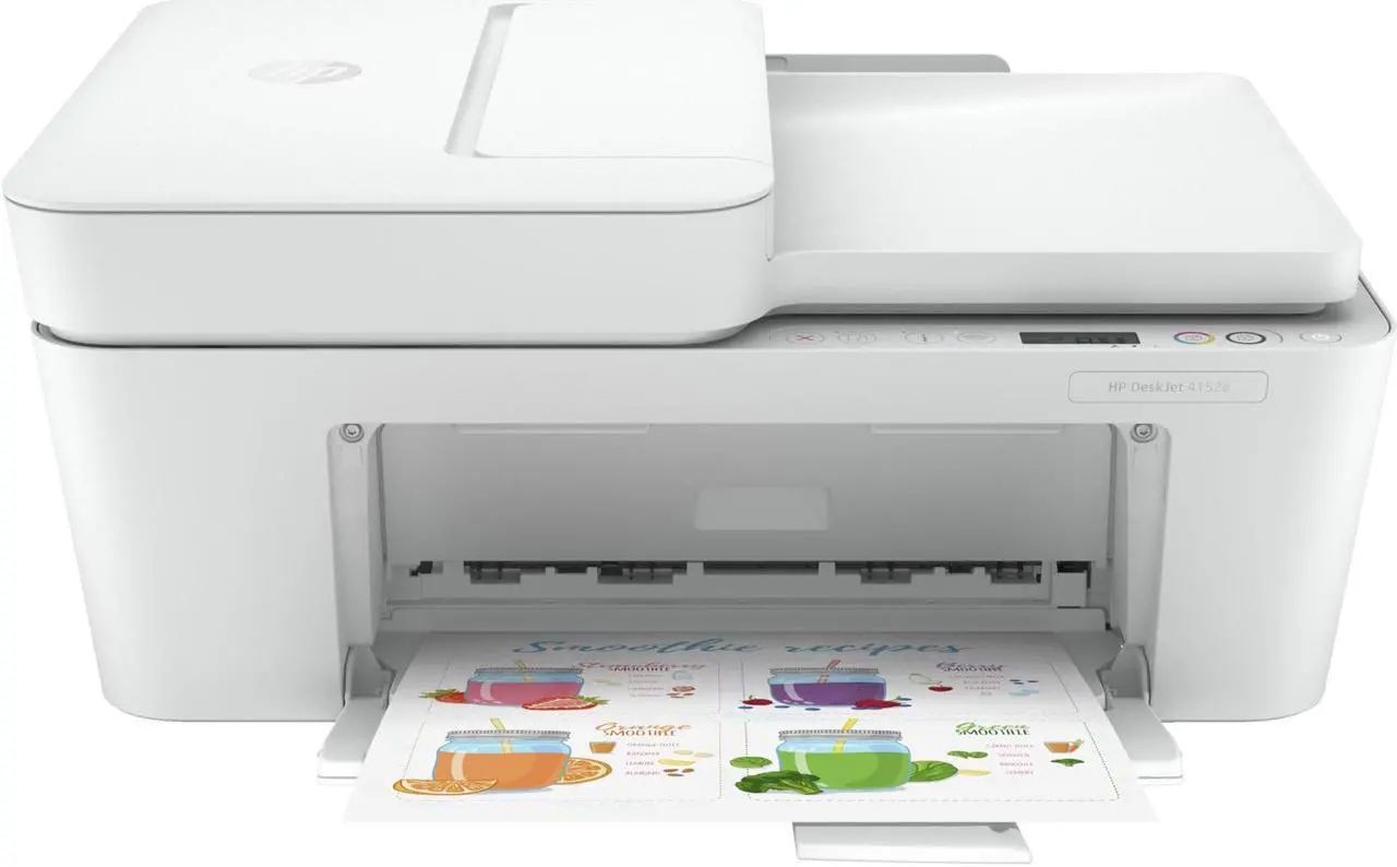 Alt view image 8 of 12 - HP DeskJet 4152e All-In-One Color Inkjet Printer w/6 Months Instant Ink With +
