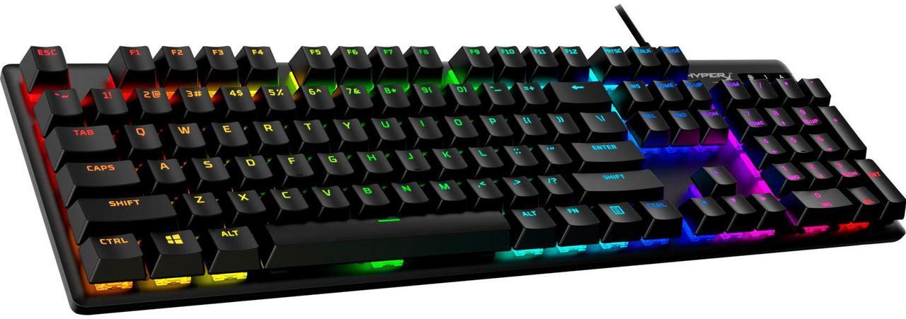 Alt view image 8 of 11 - HyperX PBT Keycaps  Full Key Set, Double Shot PBT Material, English (US) Layout, 104 Keys  Black