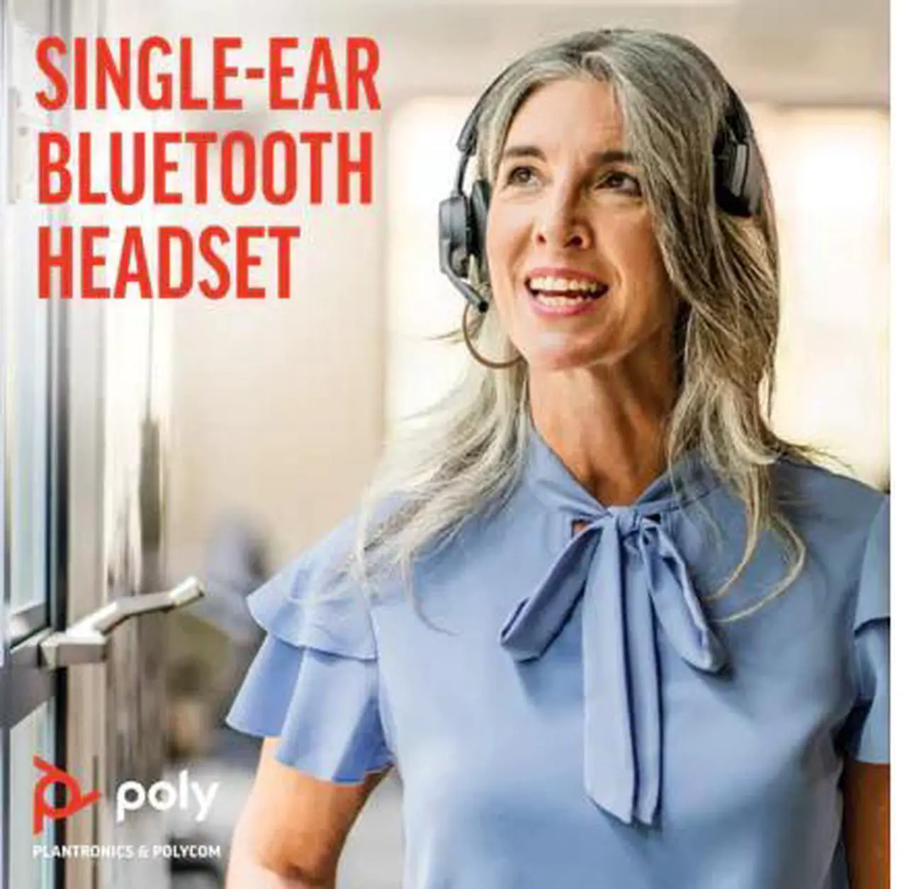 Alt view image 9 of 13 - Poly Voyager 4300 UC 4310-M Headset (Plantronics)- Mono - USB Type C - Wired/Wireless - Bluetooth - 164 ft - 20 Hz - 20 kHz - Over-the-head - Monaural - Ear-cup - 4.92 ft Cable - Noise Cancelling