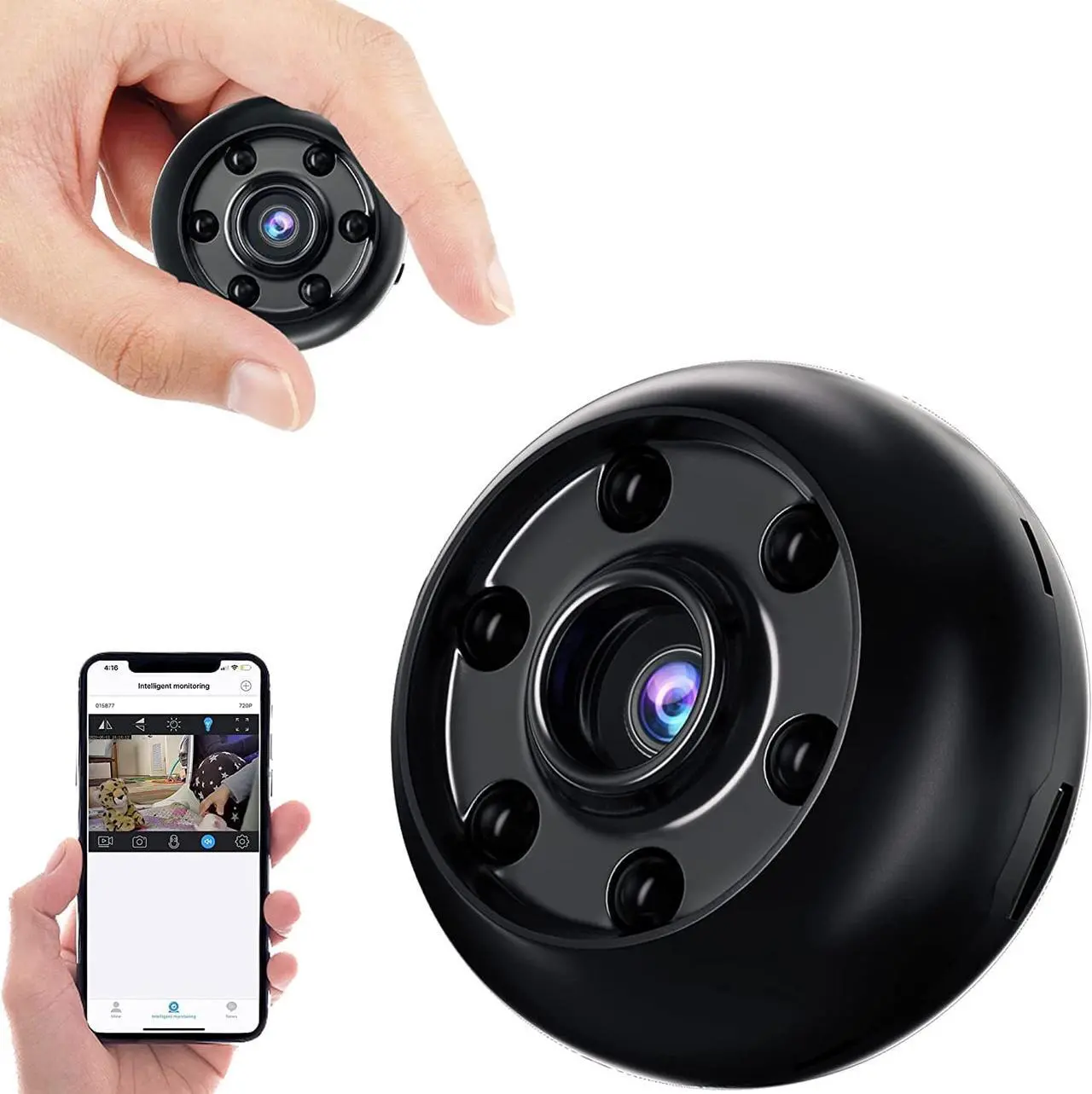 Main image of Mini Spy Camera Wireless Hidden WiFi Spy Camera Hidden Cameras HD 1080P Small Camera with Motion Detection Spy Cameras for Home Security and Outdoor Nanny Cam