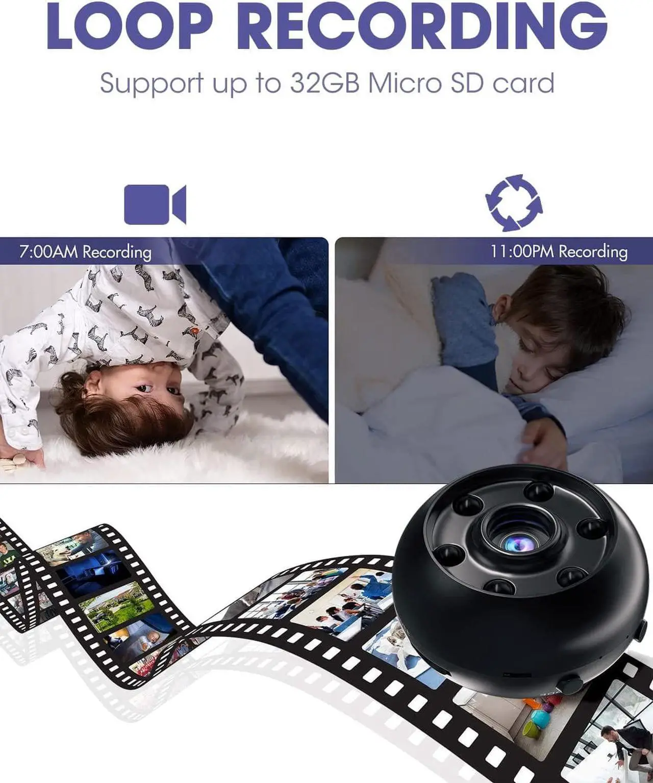 Alt view image 2 of 7 - Mini Spy Camera Wireless Hidden WiFi Spy Camera Hidden Cameras HD 1080P Small Camera with Motion Detection Spy Cameras for Home Security and Outdoor Nanny Cam
