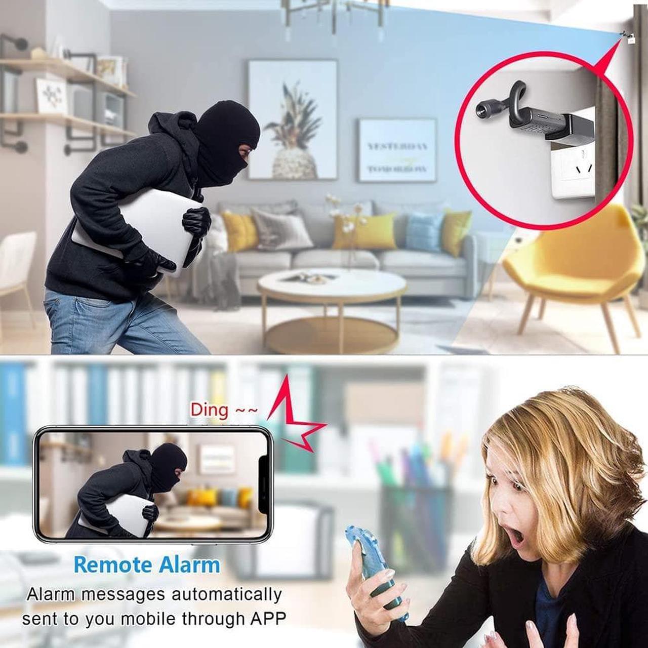 Alt view image 5 of 6 - Small Wireless WiFi Camera Hidden Spy Security Cameras,Mini Nanny Cam Smart Home Cams Pet Dog Camera Indoor Outdoor Baby Camera 1080P Remote Portable Camera Phone APP Room Camera