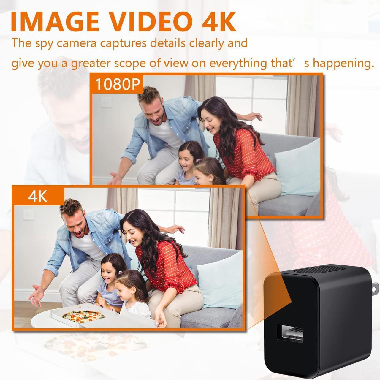 Main image of Spy Camera Hidden Camera 4K UHD Wireless Hidden WiFi Camera with Remote View, USB Small Hidden Camera,Mini Spy Hidden Camera with Motion Detection Nanny Cam for Home Office