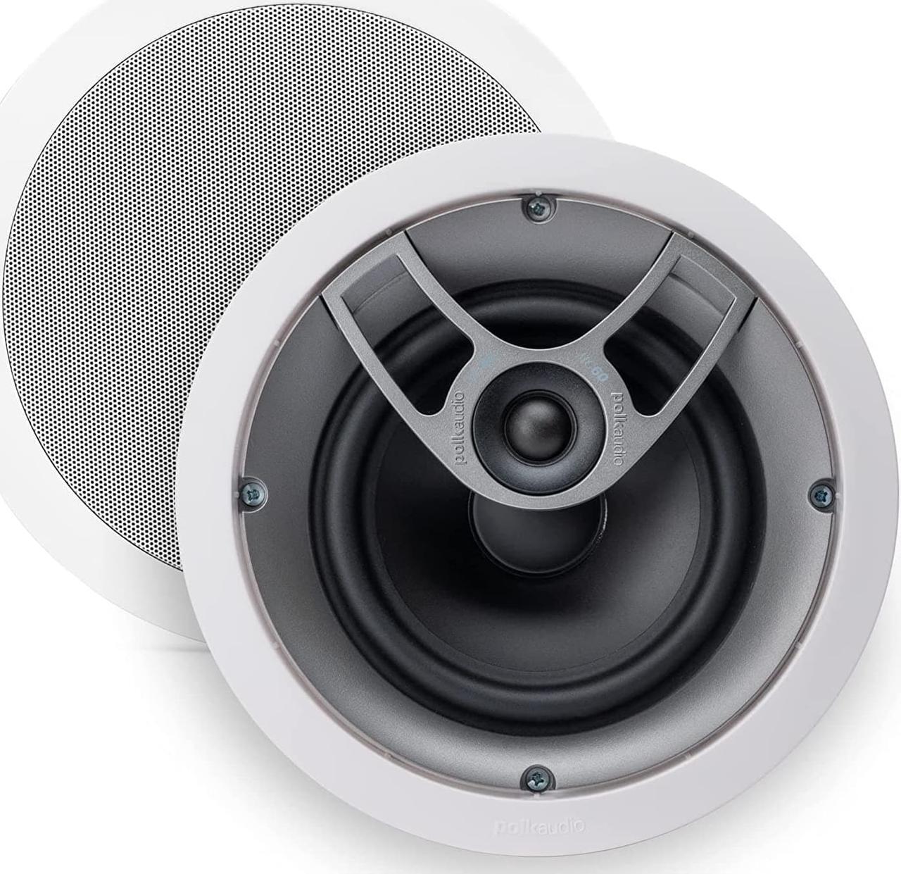 Main image of Polk Audio MC60 2-Way In-Ceiling 6.5" Speaker (Single) | Dynamic Built-in Audio | Perfect for Humid Indoor/Enclosed Areas | Bathrooms, Kitchens, Patios (White)