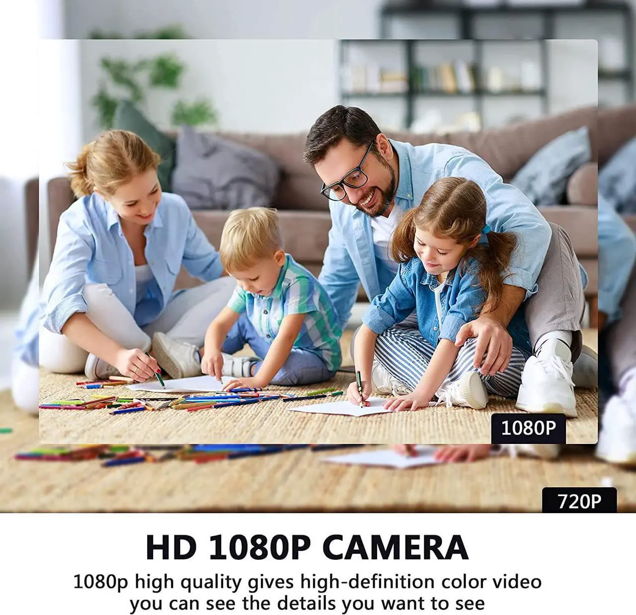 Alt view image 3 of 7 - Hidden Camera WiFi Charger Wireless Spy Camera HD 1080P 5 Port USB Small Body Cam Loop Video Picture Recorder with Motion Detection for Family Home Office Company Surveillance Black
