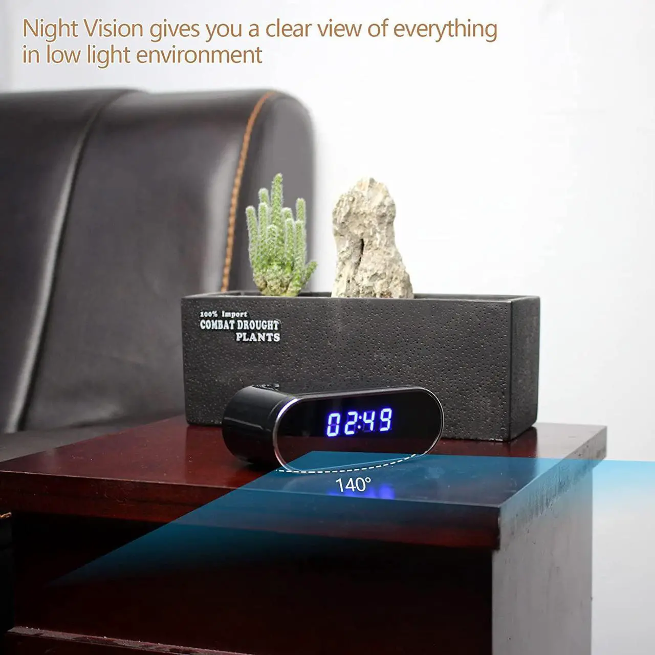 Alt view image 6 of 6 - Hidden Camera Clock Spy Camera Wireless Indoor Hidden Cameras 1080P HD WiFi Security Camera Nanny Cam Monitor Night Vision Video Recorder Motion Detection Covert for Home Surveillance No Audio