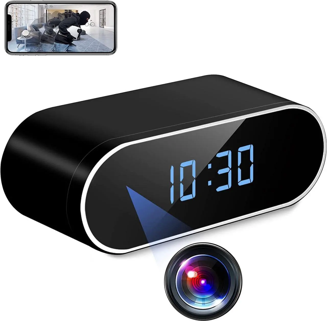 Main image of Hidden Camera Clock Spy Camera Wireless Indoor Hidden Cameras 1080P HD WiFi Security Camera Nanny Cam Monitor Night Vision Video Recorder Motion Detection Covert for Home Surveillance No Audio