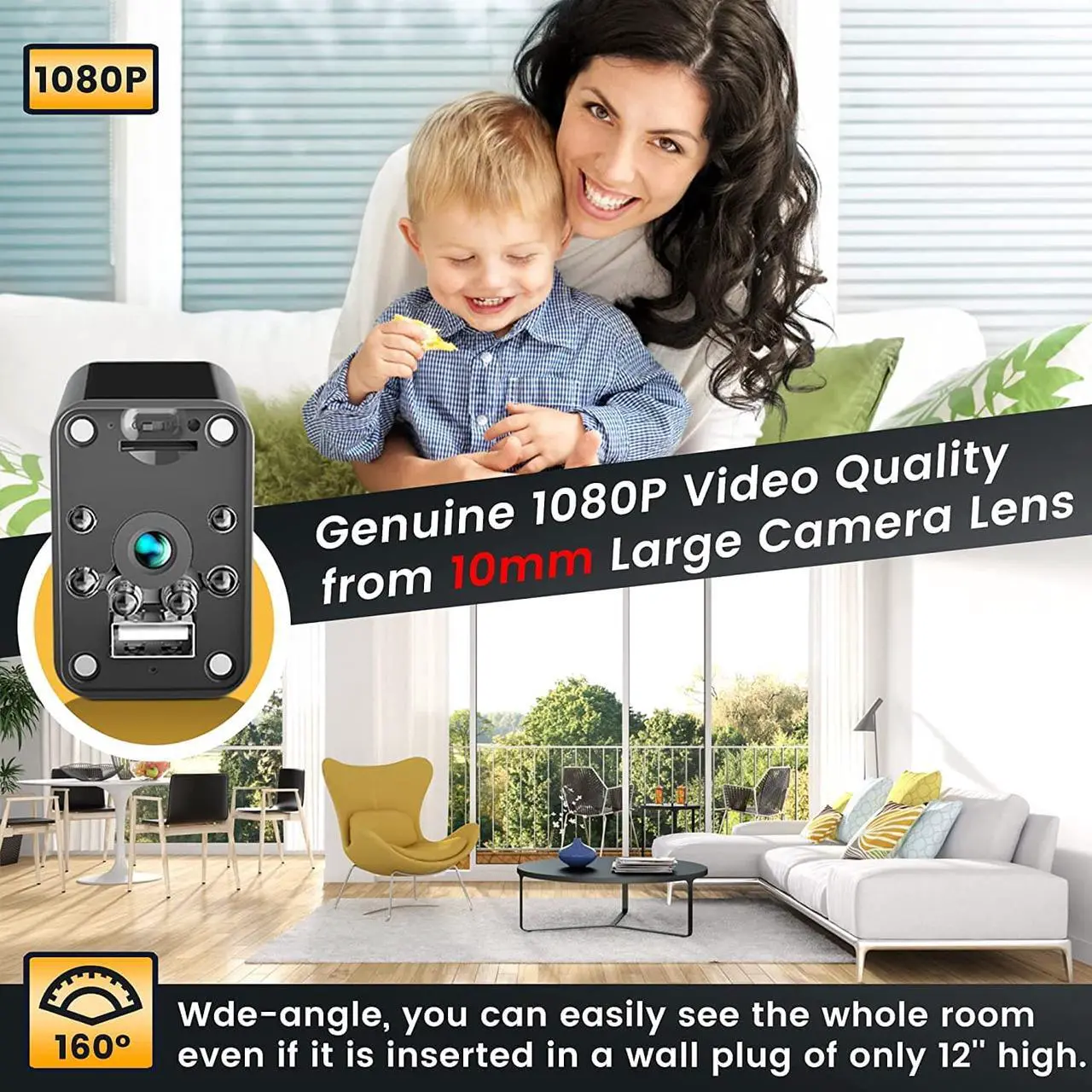 Alt view image 3 of 7 - Real 1080P Full Hidden Camera Charger, KINGDANS Night Vision Spy Camera Hidden Camera, Motion Detection Spy Cam, IR-Cut Nanny Cam Hidden Camera, 160° Wide Angle No WiFi Hidden Spy Security Camera