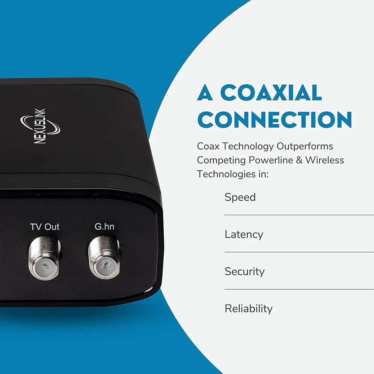 Alt view image 6 of 7 - Nexuslink G.hn Ethernet Over Coax Adapter | 2000 Mbps, Fast and Secure Network Performance, Online Gaming and Streaming in Hard-to-Reach Locations, 2 Units (GCA-2000-KIT)