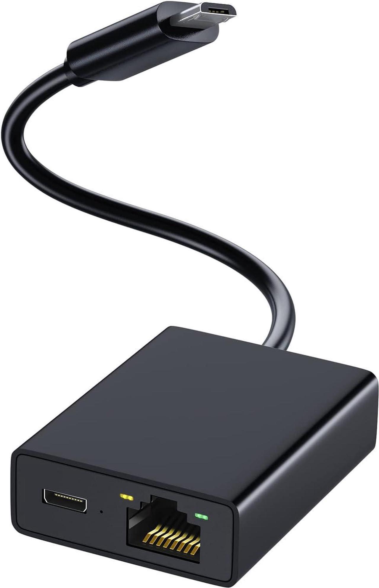 Main image of Ethernet Adapter for Fire TV Stick, Electop Micro USB to RJ45 Ethernet Network Adapter Compatible with 4K Fire Stick ,Chromecast Google Home Mini and More Streaming TV Sticks(Adhesive Tape Included)