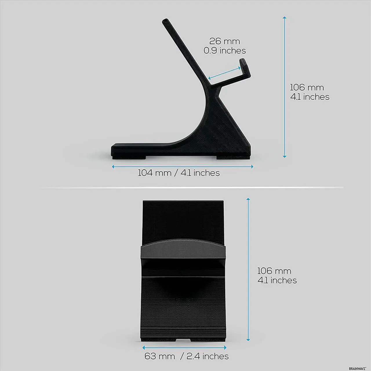 Alt view image 7 of 7 - BRAINWAVZ Game Controller Desktop Holder Stand (2 Pack) - Universal Design for Xbox ONE, PS5, PS4, PC, Steelseries, Steam & More, Reduce Clutter UGDS-05