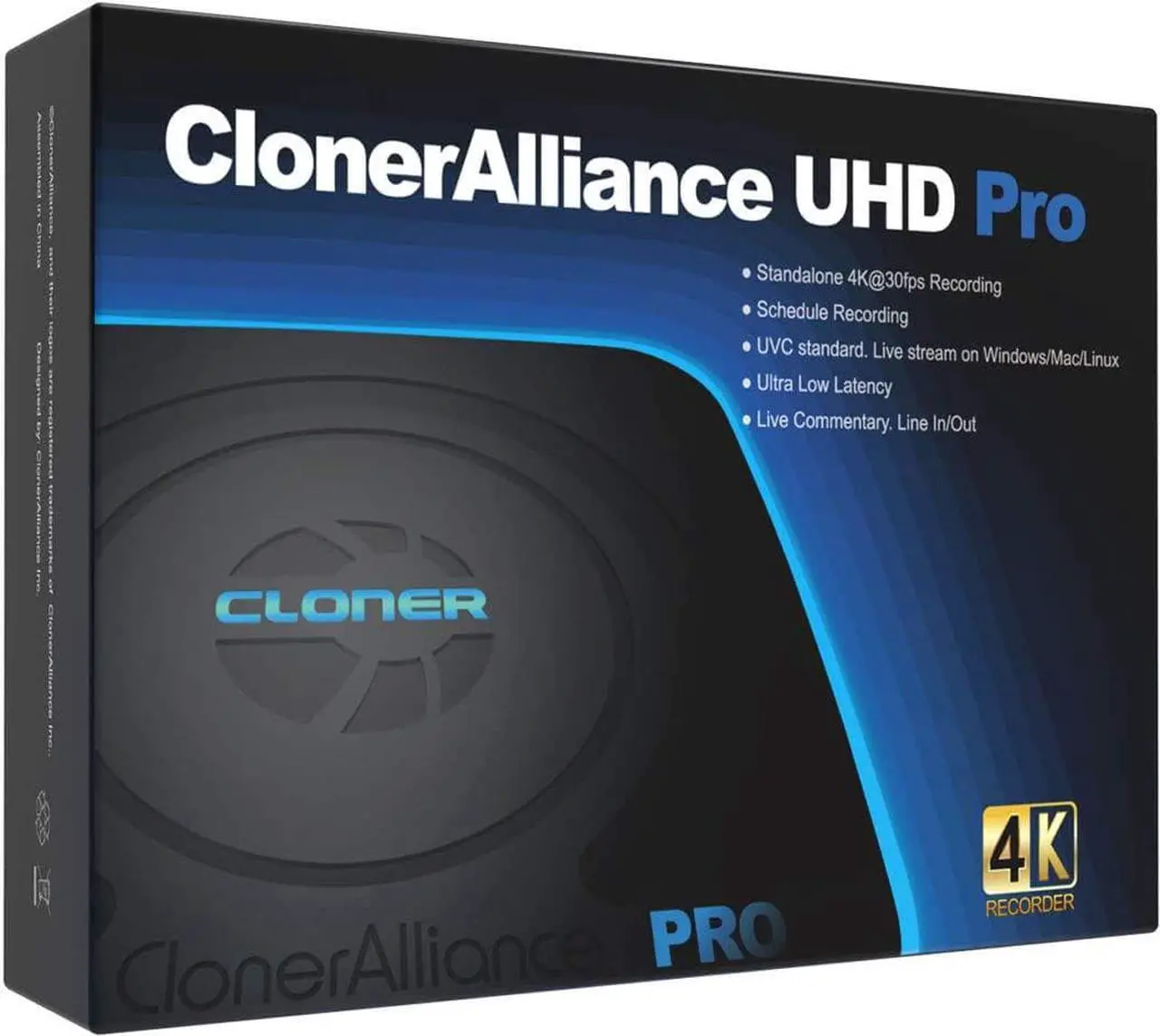 Alt view image 7 of 7 - ClonerAlliance UHD Pro, 4K Video Recorder, HDMI Capture DVR with H.265/H.264 Codec, Cinematic 4K@24fps Recording(Up to 4K@30fps), No PC Required.