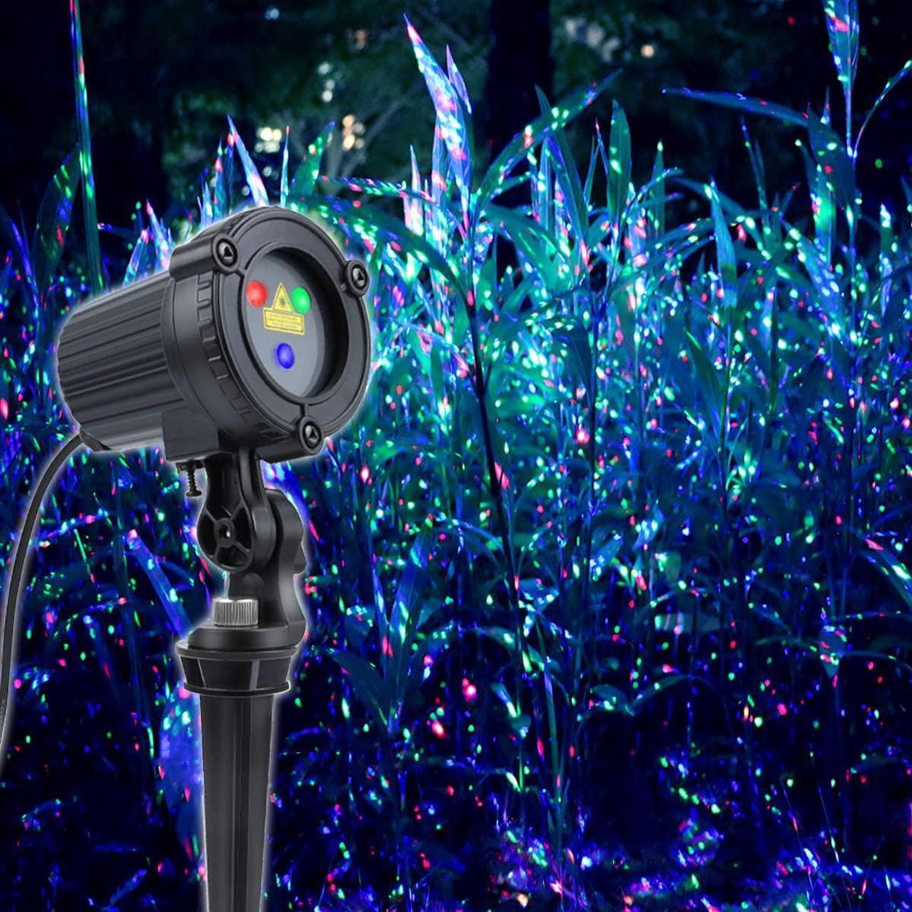 Main image of Laser Christmas Lights,Outdoor Garden Laser Lights Projector, Motion Star 3 Color Red Green Blue,Water Proof,Suitable for Outdoor Garden Decorative Lights