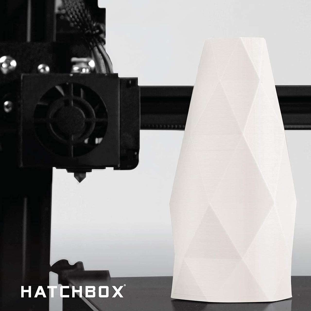 Alt view image 7 of 7 - HATCHBOX 1.75mm White PLA 3D Printer Filament, 1 KG Spool, Dimensional Accuracy +/- 0.03 mm, 3D Printing Filament