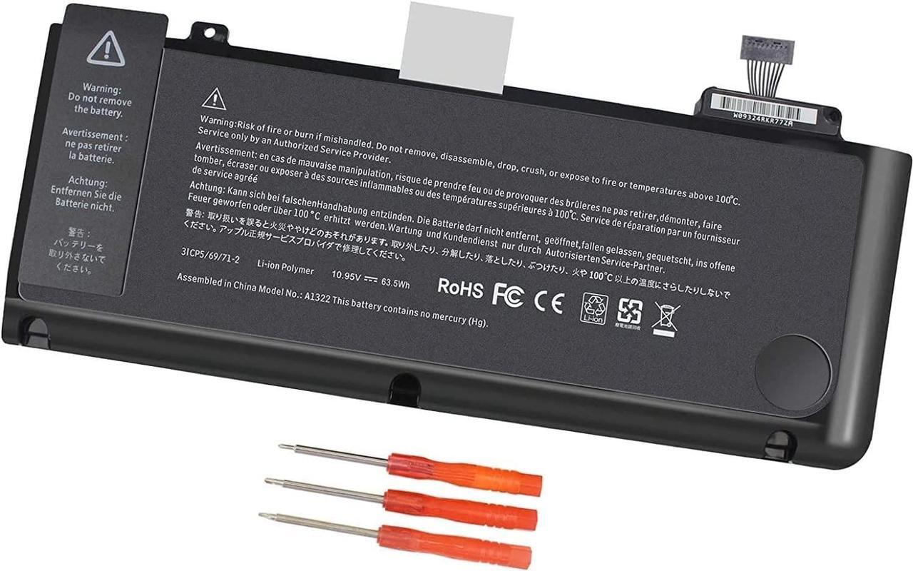 Alt view image 2 of 7 - A1322 A1278 Laptop Battery Replacement for MacBook Pro 13 inch (2012 2011 2010 2009 Version),MB990*/A MB990LL/A MB990J/A 020-6547-A 661-5229 661-5557 MacBook Pro 13 inch MacBook Pro mid 2012 Battery