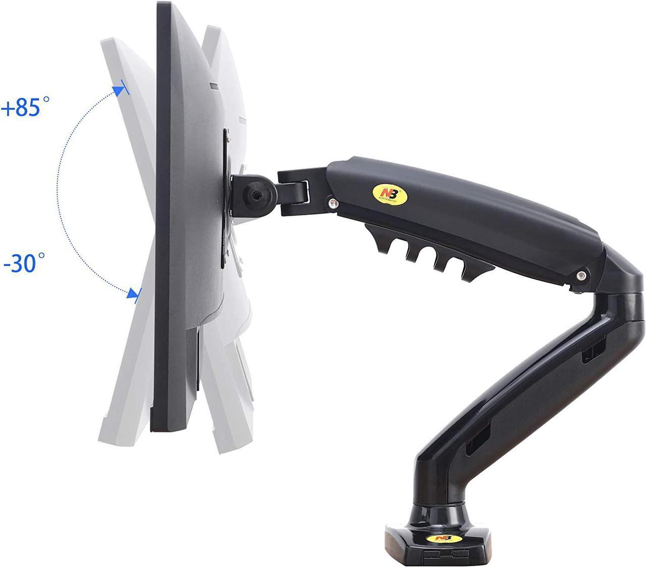 Alt view image 4 of 7 - NB North Bayou Monitor Desk Mount Stand Full Motion Swivel Monitor Arm with Gas Spring for 17-30''Monitors(Within 4.4lbs to 19.8lbs) Computer Monitor Stand F80