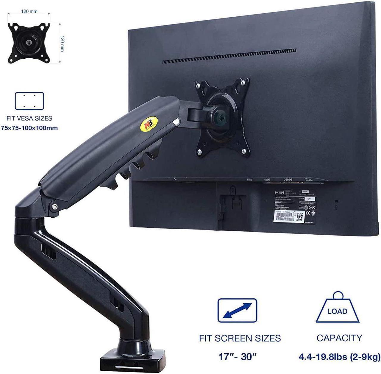 Alt view image 2 of 7 - NB North Bayou Monitor Desk Mount Stand Full Motion Swivel Monitor Arm with Gas Spring for 17-30''Monitors(Within 4.4lbs to 19.8lbs) Computer Monitor Stand F80