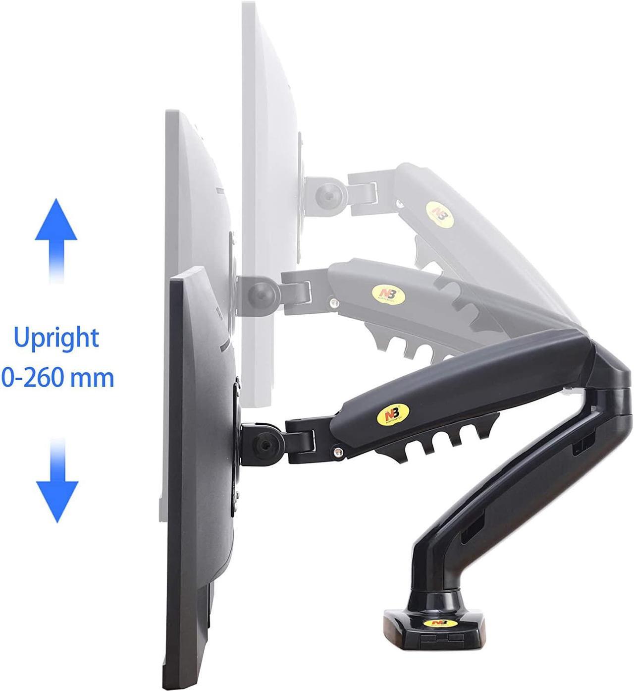Alt view image 5 of 7 - NB North Bayou Monitor Desk Mount Stand Full Motion Swivel Monitor Arm with Gas Spring for 17-30''Monitors(Within 4.4lbs to 19.8lbs) Computer Monitor Stand F80