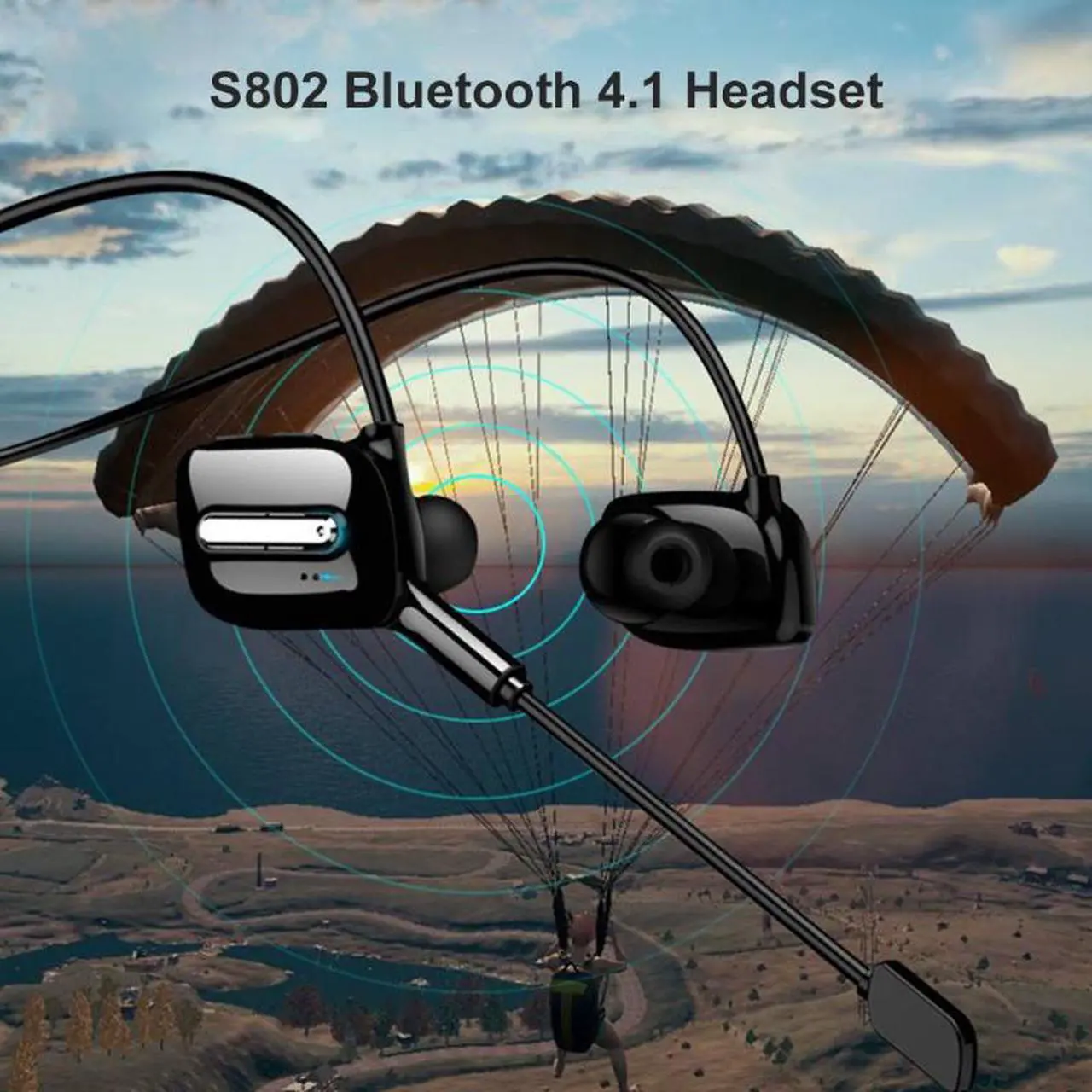 Alt view image 3 of 5 - Headphones Bluetooth Earphone Neckband Earbuds Game Headset with Mic for PUBG Gaming Use