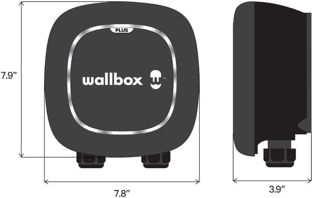 Alt view image 6 of 7 - Pulsar Plus Level 2 Electric Vehicle Smart Charger - 48 Amp Hardwired Ultra Compact, WiFi, Bluetooth, Alexa and Google Home - 25 Foot Cable - UL Certified - OCPP Enabled - Indoor/Outdoor - by Wallbox