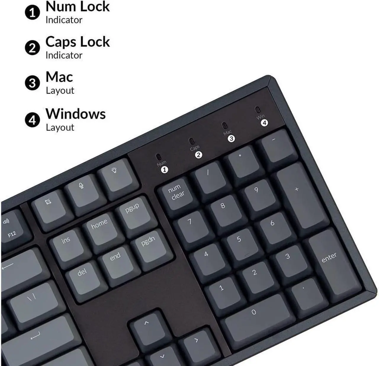 Alt view image 5 of 6 - Keychron K10 RGB Full Size Layout Hot-Swappable Mechanical Keyboard for Mac Windows, Multitasking 104-Key Bluetooth Wireless/USB Wired Gaming Keyboard with Gateron G Pro brown Switch Aluminum Frame
