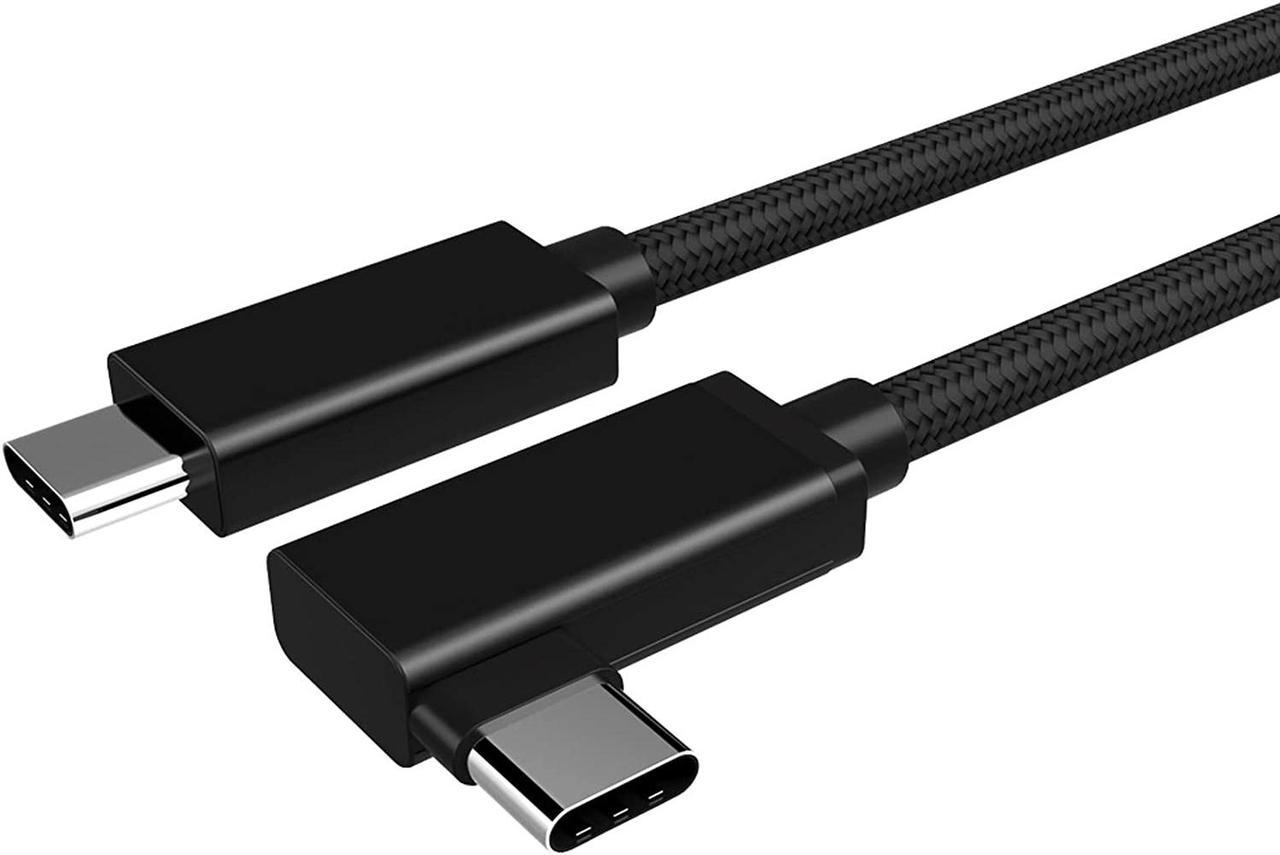 USB C Video Cable Right Angle 6.6ft/2M, 4K UHD with Audio Support 100W PD Fast Charge and Data Syncing at Gen2 10Gbps High Speed Compatible for USB C iPad Pro, MacBook Pro, iMac, Surface Pro and More