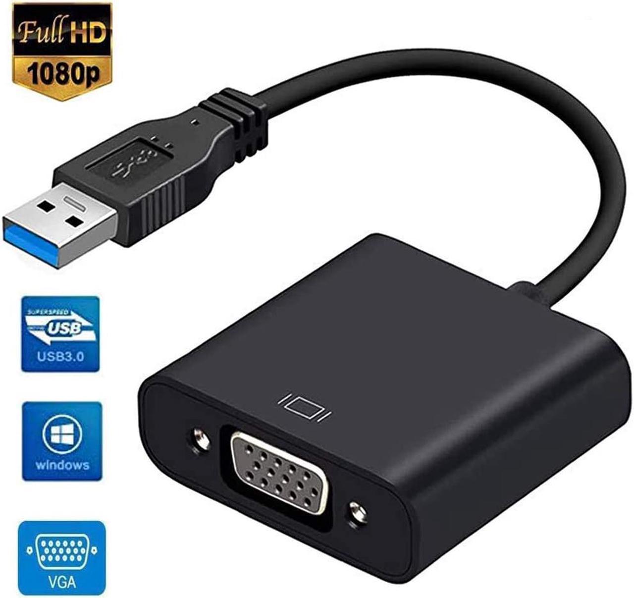 USB to VGA Adapter,Updated USB 3.0 to VGA Adapter Multi-Display Video Converter Compatible with PC Laptop Windows 7/8/8.1/10,Desktop, Laptop, PC, Monitor, Projector, HDTV