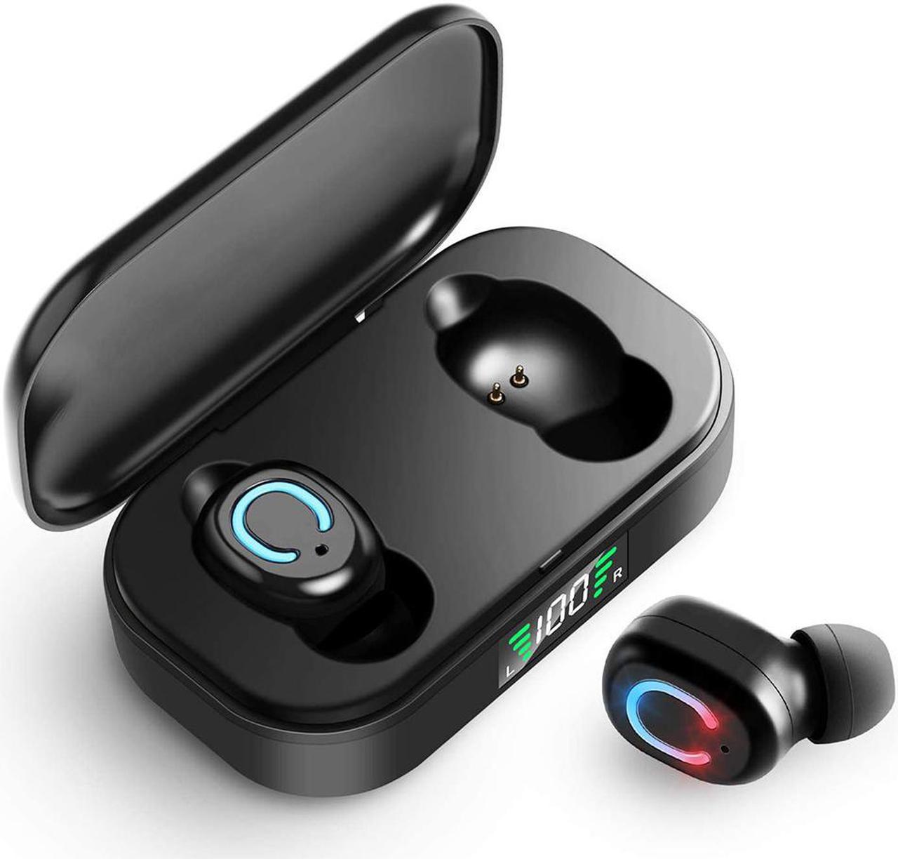 Bluetooth 5.0 True Wireless Earbuds with Charging Case for iPhone Android, 28H Playtime, IPX5 Waterproof, TWS Stereo Headphones with mic, in-Ear Earphones Headset with LED Display…