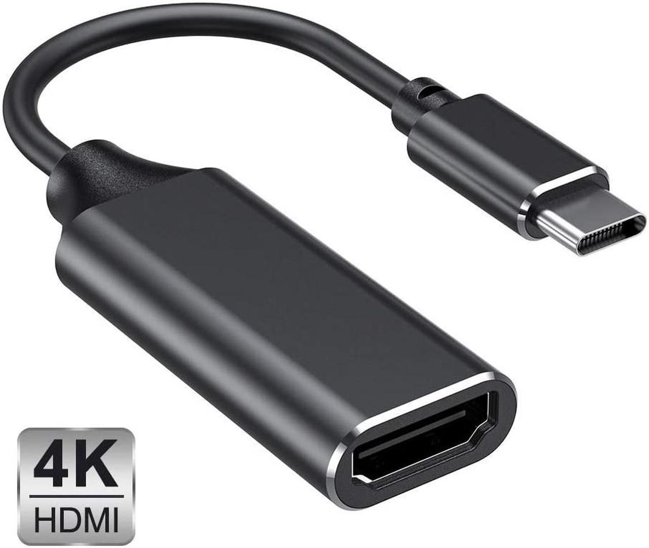 USB C to HDMI Adapter, Type c to HDMI 4K Adapter (Thunderbolt 3 Compatible) with Video Audio Output for MacBook Pro 2018/2017/2016, Samsung Note 9/S9/Note 8/S8, Huawei Mate 20 and More (Black)