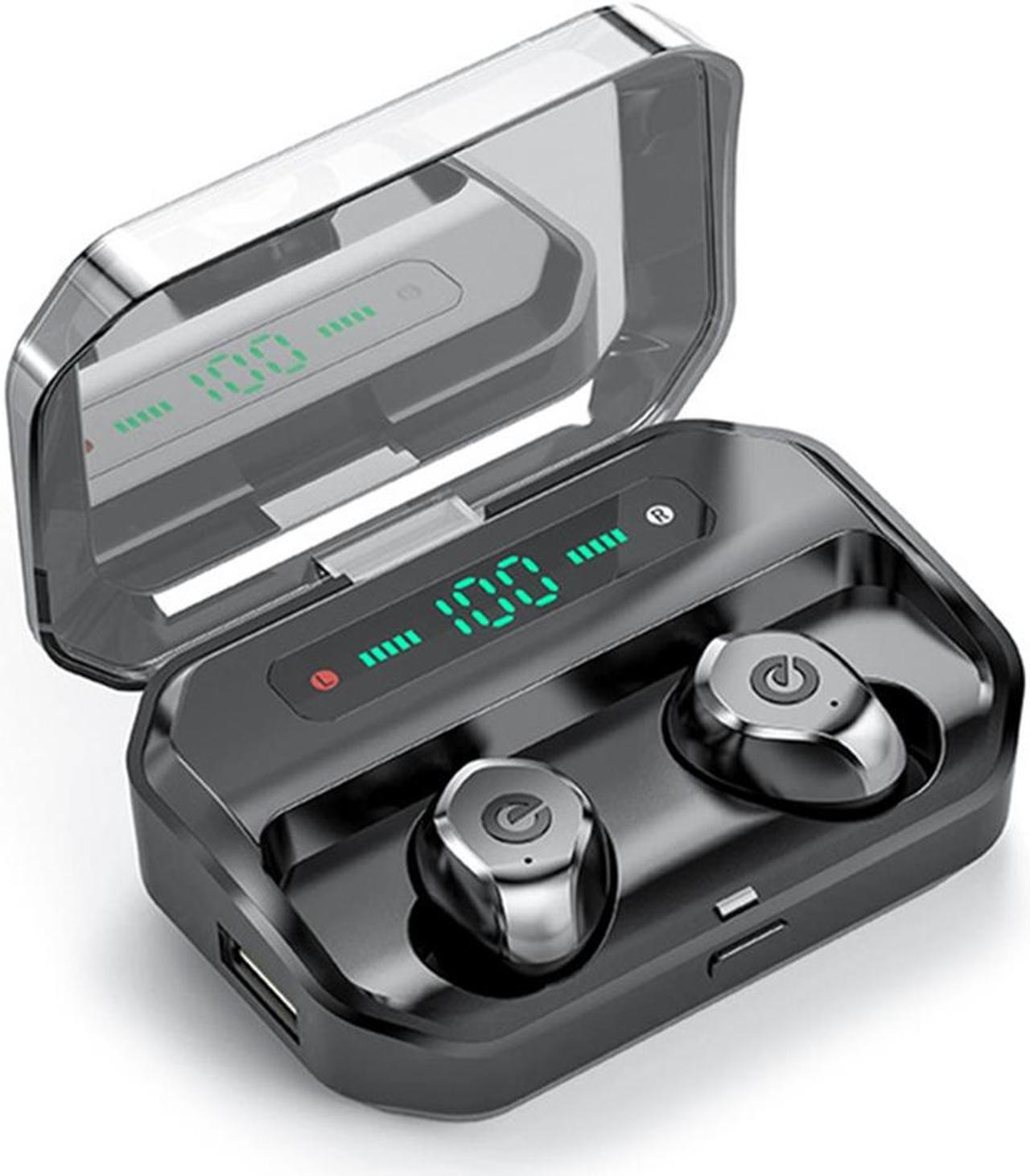 Ture Wireless Earbuds, Bluetooth 5.0 Headphones, TWS Earphones, Wireless in-Ear Earbuds IPX7 Waterproof Wireless Eardphones with Charging Case,Led Digital Display (Built-in Mic, 3D Stereo)