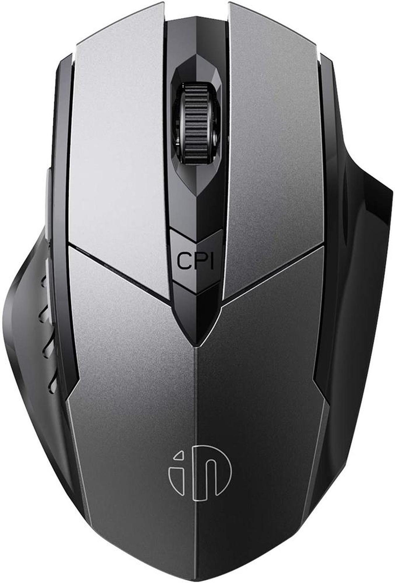 Bluetooth Mouse, Inphic Multi-Device Silent Rechargeable Bluetooth Wireless Mouse (Tri-Mode: BT 5.0/3.0+2.4G), 1600DPI Ergonomic Portable Mouse for Laptop PC Computer,Windows Mac OS