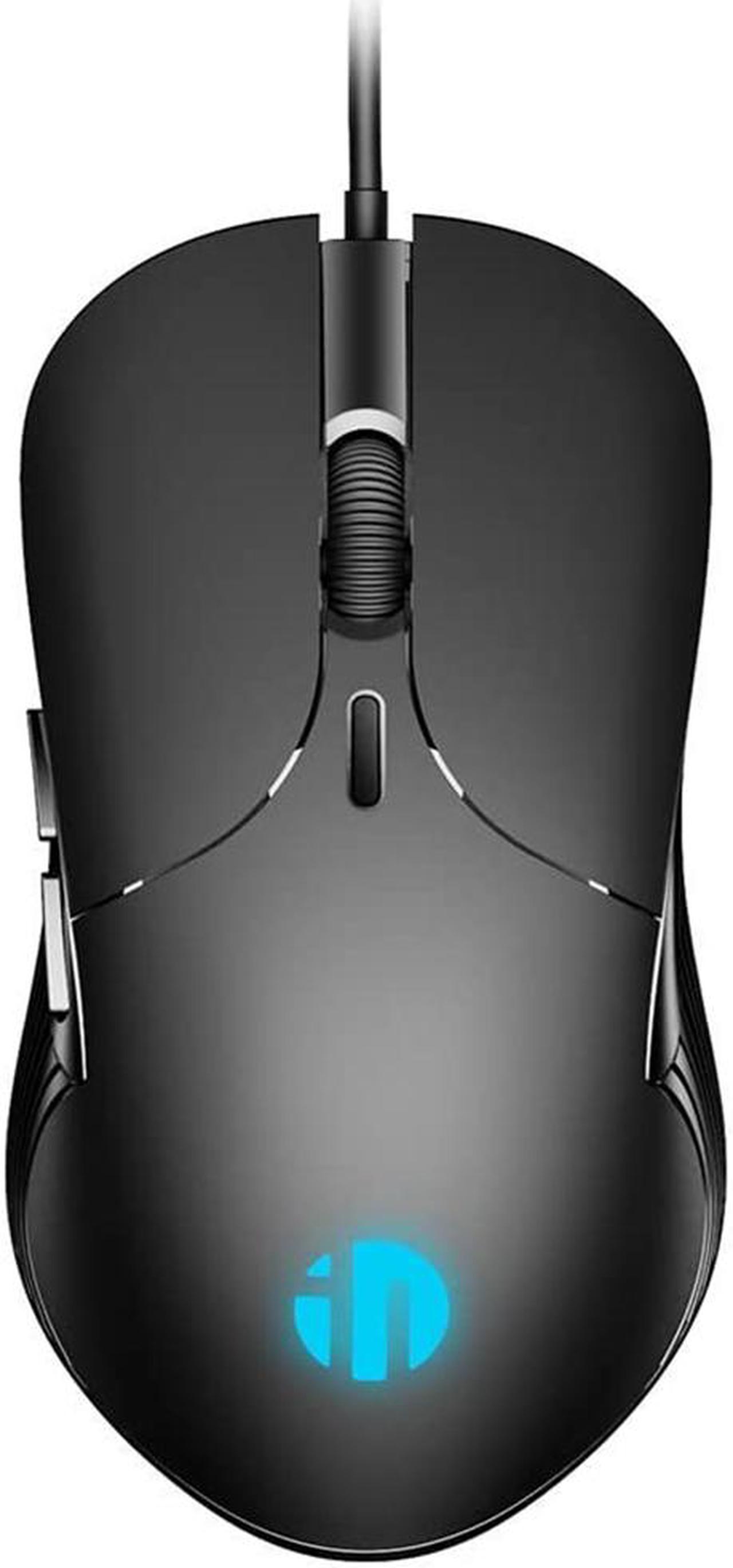 Wired PC Mouse, Silent Click, 4800DPI Adjustable & 6 Programmable Buttons, Optical tracking, Ergonomic Design, Streamlined inphic USB Wired Mouse for PC Laptop Computer Working and Gaming