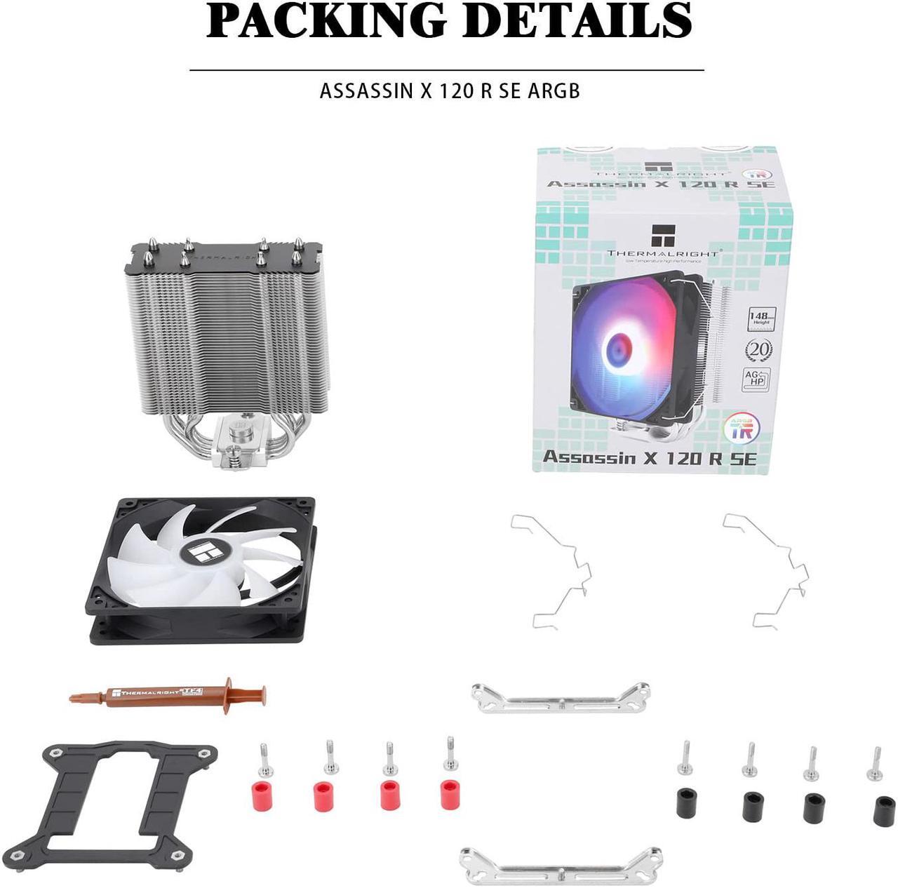 Alt view image 6 of 6 - X120 Refined SE ARGB CPU Air Cooler, 4 Heat Pipes, TL-C12C-S PWM Fan, Aluminium Heatsink Cover, AGHP Technology, for AMD AM4/Intel LGA 1150/1151/1155/1156/1200/1700 (SE ARGB)